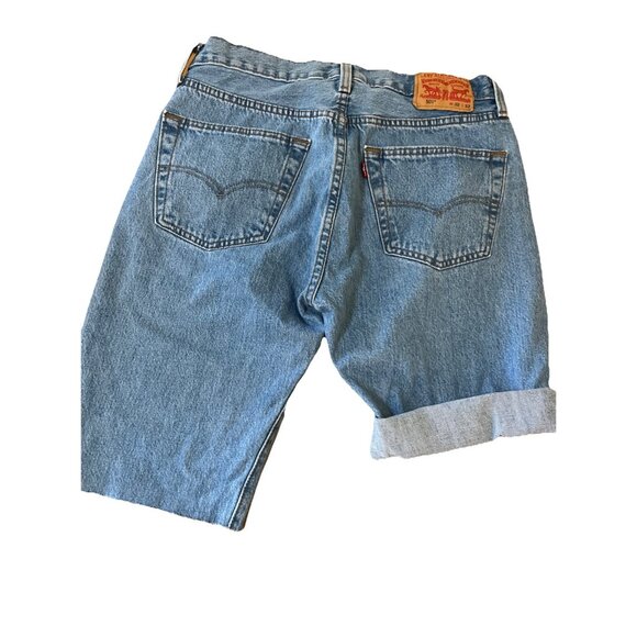 Levi's 501 Cutoff Jean Shorts Sz 32 Waist 11” inseam Cut To What Your Preference - Picture 1 of 10